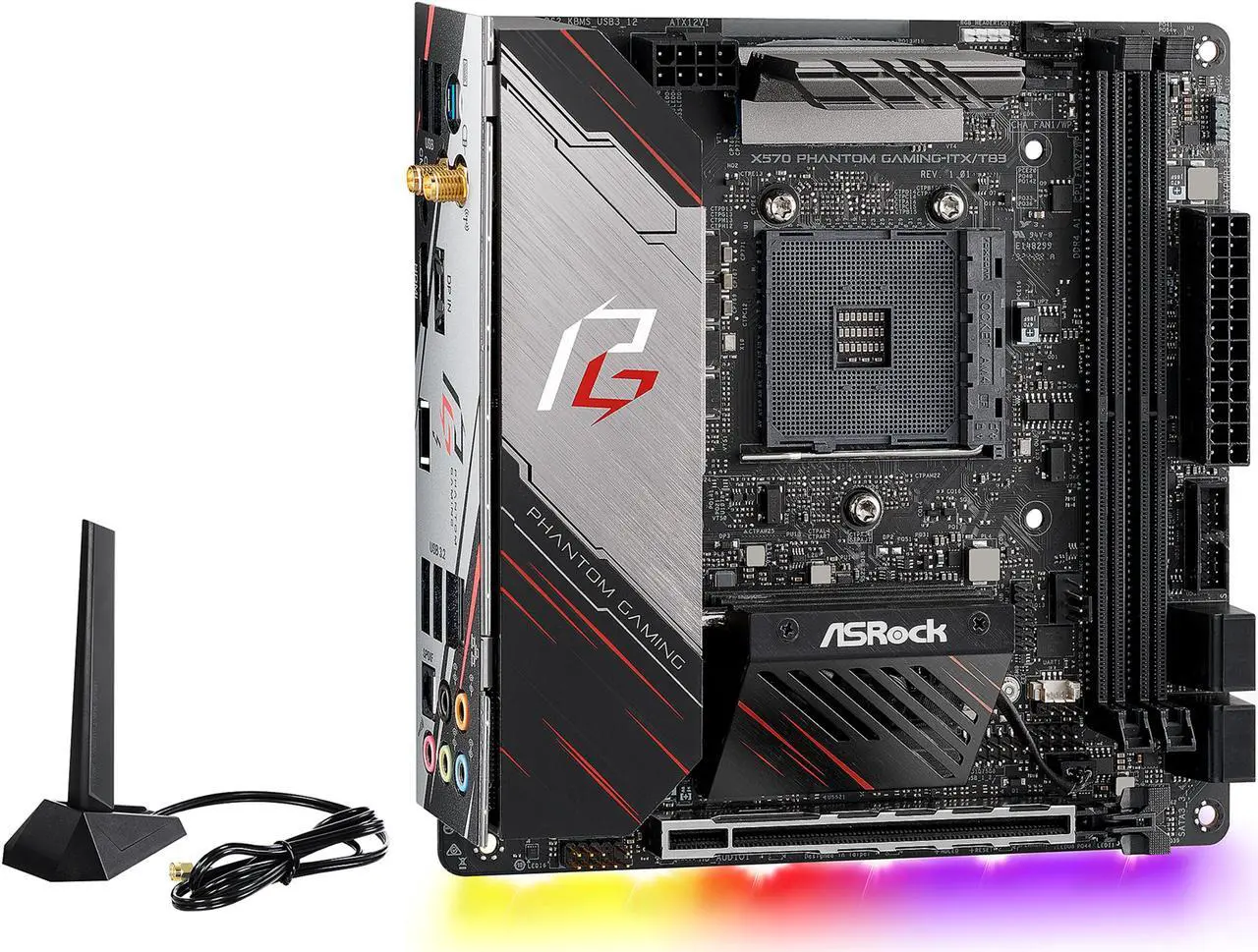 Main image of ASRock X570 PHANTOM GAMING-ITX/TB3 Mini ITX Thunderbolt 3 AMD Motherboard